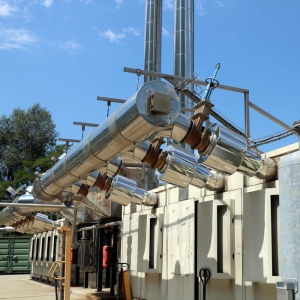 148-ecopole-biogaz-echangeur échangeurs à plaques afin de produire 90 m3/h d’eau chaude à 90°C.